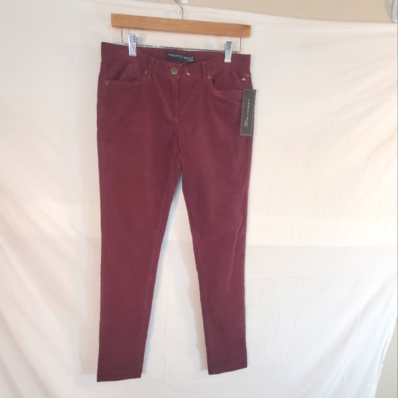 VERONICA BEARD Women's Size 28 Burgundy Corduroy Pants